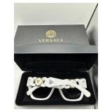 Versace White Sunglasses with Medusa Detail