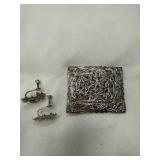 Sterling Silver Brooch and Earring Set