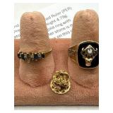 10k Rings and 14k Gold Charm Lot