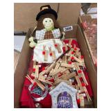 Holiday Decor Items and Clothespins