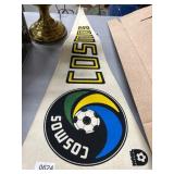 Two Vintage New York Cosmos Flags