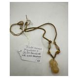 Jade Carved Figurine Necklace