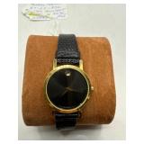Movado Museum Gold Watch with Leather Strap
