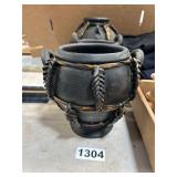 3-Piece Decorative Black Pottery Lot