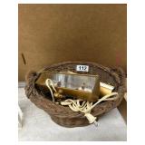 Basket With Brass Wall Sconces