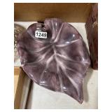 Terra Rose Leaf-Shaped Ceramic Dish