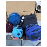 Box Lot With Fabric, Doll, and Book