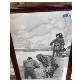 Pirate Artwork Print in Wooden Frame