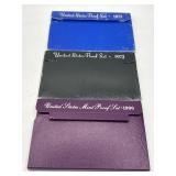 1972, 1973, and 1990 US Proof Coin Sets