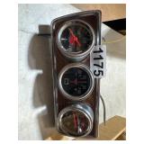 Cluster of Three Car Gauges