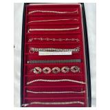 10 Sterling Bracelets with Marcasites