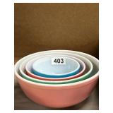 Pyrex Mixing Bowls, Multicolor