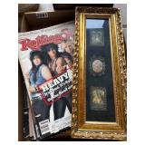 Rolling Stone Magazines and Framed Art