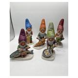 5 Co-Boy Gnome Figurines by Goebel