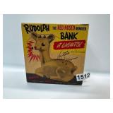 Rudolph Red Nosed Reindeer Coin Bank