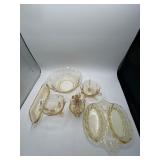 Heisey yellow depression glass lot