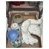 Ceramic and Metal Decorative Items