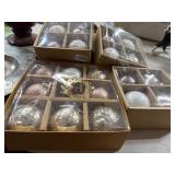 Four Boxes of Tinsel & Fir Christmas Ornaments