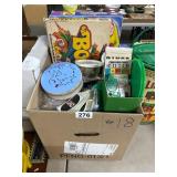 Box Lot of Board Games and Accessories