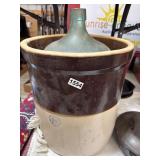 Ceramic Crock with Glass Jug