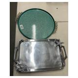 Two Decorative Serving Trays