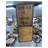 Wooden Tea Chests with Stenciling