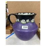 Hand-Painted 12ï¿½ Floral Ceramic Pitcher