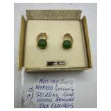 Sorrento Sterling Jade Earrings in Box