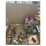 Metal Horses and Castle Model