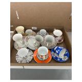 Porcelain Teacups and Saucers