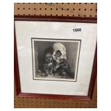 Framed 11ï¿½12 Etching by C.G. Lewis