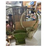 Two Decorative Wicker Baskets