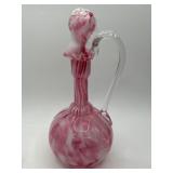 11-Inch Cranberry Glass Decanter