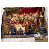 Woven Nativity Scene Wall Tapestry