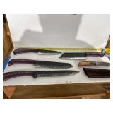 5 Hunting Knives with Sheath