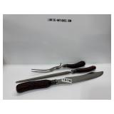 Carving Set with Antler-Style Handles