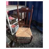 Wooden Chair With Woven Seat