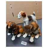 Austrian Ceramic Dog Figurines Trio