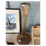 23-Inch Hooved Ashtray With Wood Base