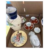 Boxed Assortment of Decorative Asian Items