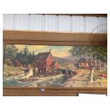 Rustic Mill Print on Cardboard Artwork