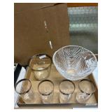 Crystal Bowl and Glassware Set