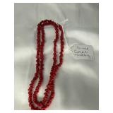 36-Inch Red Coral Necklace