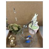 Easter Rabbit Decor Lot with Basket