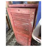 Red Wooden Shutter Panels