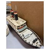 22ï¿½ Painted Wood Model Steamship