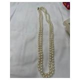 Double-Strand Faux Pearl Necklace