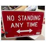 18-Inch Metal No Standing Sign