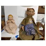Antique Doll Lot with Rare Doppy Doll