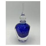 Cobalt Glass Perfume Bottle with Stopper